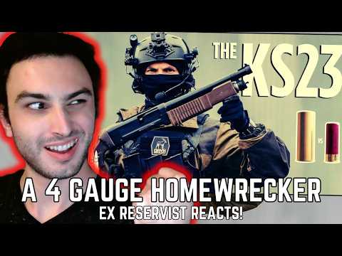 THE KS-23! - EX RESERVIST REACTS!  - Insane Russian 4 GUAGE Shotgun