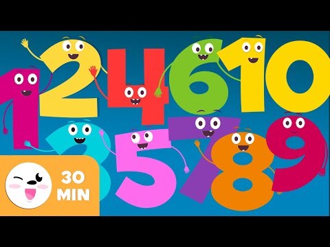 Part of a video titled Numbers from 1 to 10 - Number Songs - Learning to Count the numbers