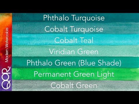 Greens 1 of QoR - Swatching the FULL range of QoR Ep.9