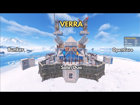 🔥 Best Rust Solo/Duo Base | Bunker Shell Open Core - Rust Base Design #rust 