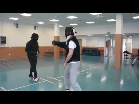 Step lunge flank counter parry riposte