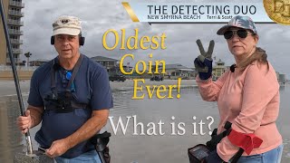 Oldest Silver Coin Ever! Beach Metal Detecting Florida | The Detecting Duo S03E50