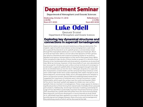 UW-AOS Department Seminar - Oct 17, 2018