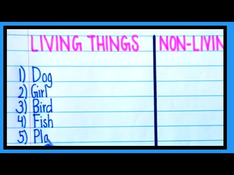 10 living and non living things name|names of living and non living things