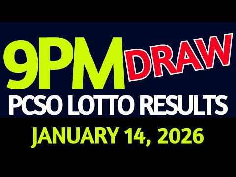 Lotto Result Today 9pm draw January 14, 2026 Wednesday PCSO