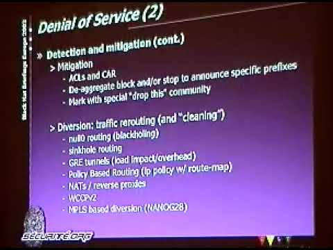 Nicolas Fischbach   DDoS Mitigation and Analysis at the Infrastructure Level