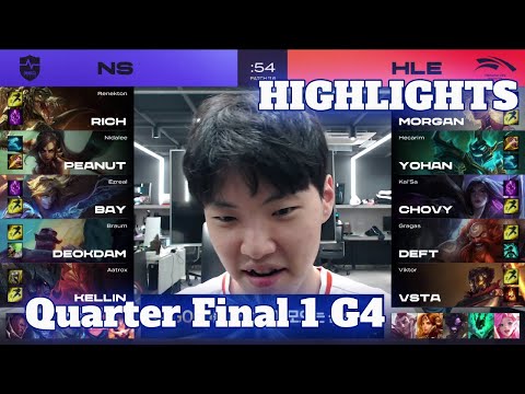 HLE vs NS - Game 4 Highlights | Quarter Finals 2021 LCK Spring | Hanwha Life vs Nongshim RedForce G4
