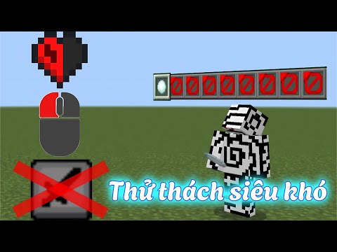 Thử thách KHÔNG PHÁ KHỐI, 1 Ô VẬT PHẨM VÀ NỬA TIM trong Minecraft || ZackMC