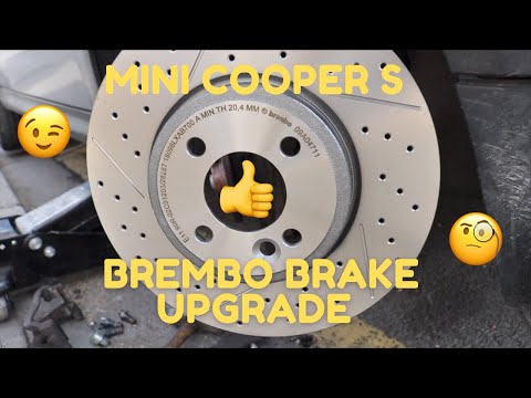 MINI COOPER S BREMBO BRAKE UPGRADE #brembo #emojicarmods #brakeupgrade #minicooperr56