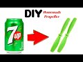 How To Make Propeller Using Soda Can DIY Propeller For Drone Homemade DC Motor Propeller