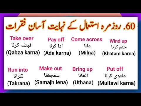 60 Daily Use English Sentences with Urdu Translation | English Speaking Practice