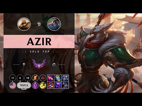 Azir Top vs Yasuo - NA Master Patch 14.10