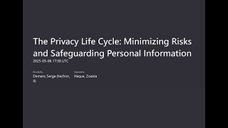 Privacy Life Cycle – Tips to minimize privacy risks and safeguard pers