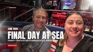 Disney Fantasy Second Day at Sea 🛳️ | Palo Brunch, Satellite Falls & Animator’s Palate Fun!