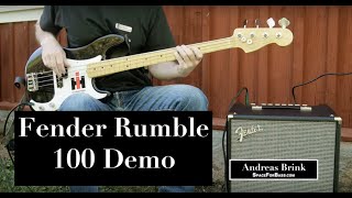 Video thumbnail for Fender Rumble 100 bass combo DEMO by Andreas Brink