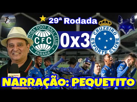 Coritiba 0x3 Cruzeiro: Fábio defende pênalti | Narração: Osvaldo Reis, o Pequetito
