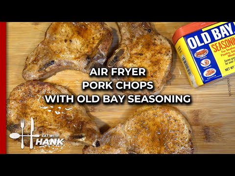 Air Fryer Bone In Pork Rib Chops with Old Bay Seasoning
