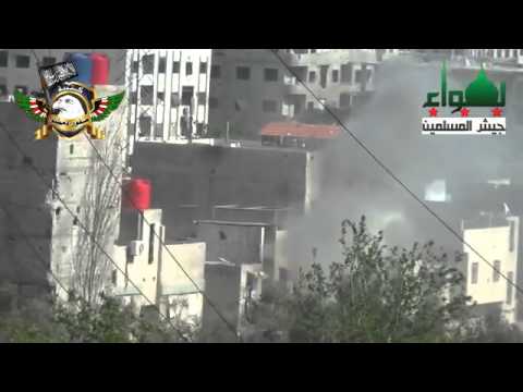 استهداف تجمع لقوات النظام من قبل لواء جيش المسلمين في مدينة دمشق في محافظة دمشق