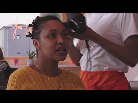 Black woman opens blow dry bar to serve people with...