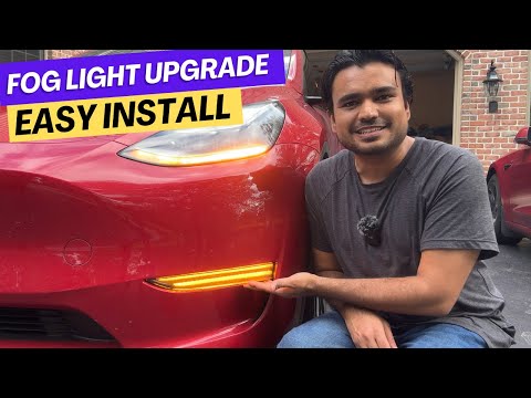 NEW Synth Front Fog Lights For Tesla Model 3/Y With Sequential Turn Signals (Easy Installation)