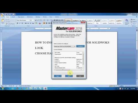 How to install MasterCam 2018 for SolidWorks (Hướng dẫn cài đặt Addin MasterCam 2018 cho SolidWorks)
