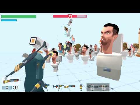 You vs 100 Skibidi Toilet Gameplay | A Funny Sandbox Shooter