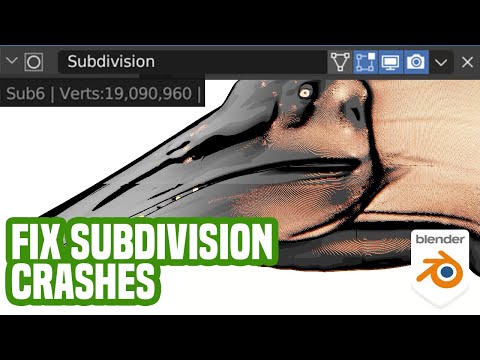 Quick Fix to Subdivision Crashes in Blender [Dense Geometery]