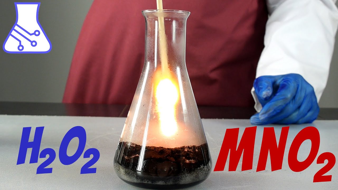 Dióxido de Manganeso (MnO2) de una Pila. Descomposición Agua Oxigenada.