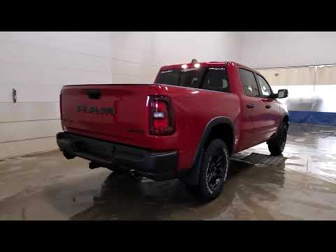 2026 Ram 1500 Rebel 4x4 Crew Cab 5'7" Box in Red for sale at Indian Head Chrysler Dodge Jeep Ram Ltd. in Indian Head, SK