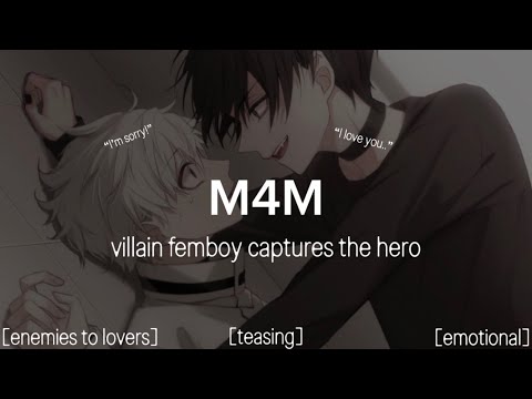 [M4M] femboy villain captures the hero [enemies to lovers] [teasing] 