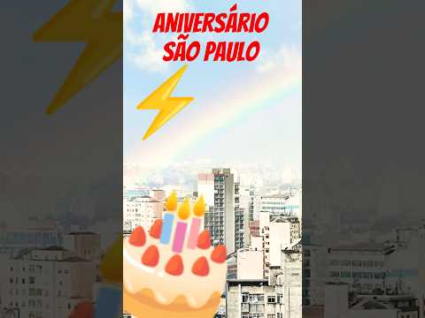 Aniversário da Cidade de São com temporal com arco-iris