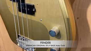 Video thumbnail for Fender American Original '50s Precision Bass - Maple Fingerboard - Aztec Gold by Big Music Australia