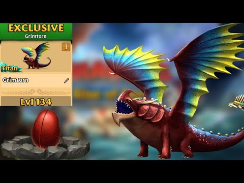 Grimtorn (Shellfire Collection) Max Level 134 Titan - Exclusive Rumblehorn - Dragons:Rise of Berk