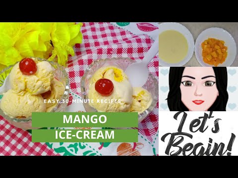 HOW TO MAKE SIMPLE & EASY MANGO ICE CREAM | HOME MADE ICE CREAM | MANGO SEASON | URDU / HINDI