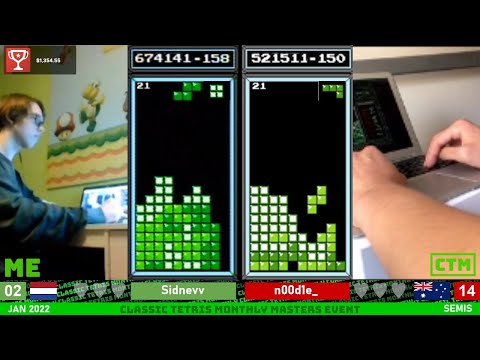 SUFFER GAMES?! MASTERS SF: Sidnev, n00d1e – Classic Tetris Monthly Jan. 2022 [14/15]