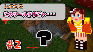 【しょこクラ2】マインクラフト　女性実況　Part２　このワールドすごい…