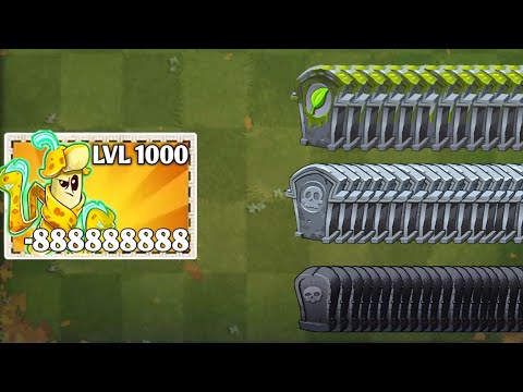3 Gravestone 100 Level Vs All Plants Use 5 Power Up Max Level || Pvz2 || Which Plant Will Win