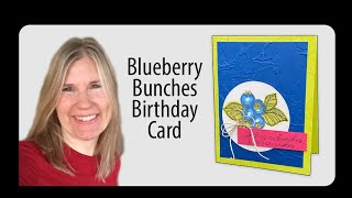 Blueberry Bunches Birthday Card