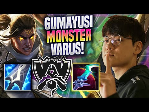 GUMAYUSI IS A MONSTER WITH VARUS! - T1 Gumayusi Plays Varus ADC vs Aphelios! | Bootcamp 2022