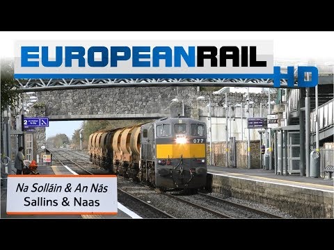 Iarnród Éireann Irish Rail 071 loco 077 + HOBs passes Sallins & Naas Station