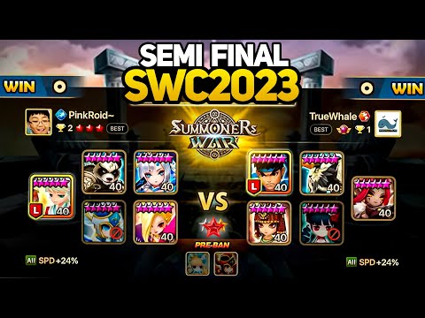 PINKROID vs TRUEWHALE (BO5). SEMI FINAL. SWC2023 WORLD FINALS in Summoners War