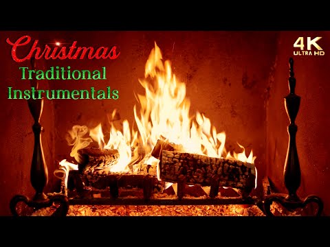 🔥 Joyful Christmas Fireplace with Traditional Instrumental Christmas Music
