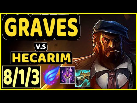 GRAVES vs HECARIM - 8/1/3 KDA JUNGLE GAMEPLAY - KR Ranked MASTER