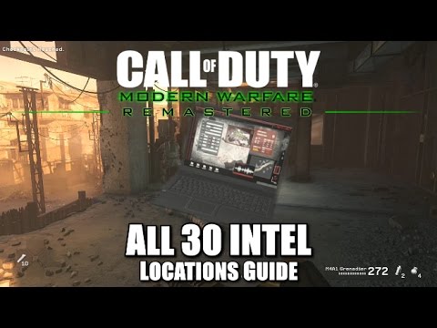 Call of Duty Modern Warfare Remastered - All 30 INTEL Locations Guide - (CoD MWR)
