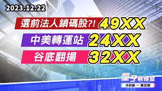 【量子戰情室】#陳武傑1222 #選前法人鎖碼股?!#49XX 中美轉運站#24xx 谷底翻揚#32xx (圖)