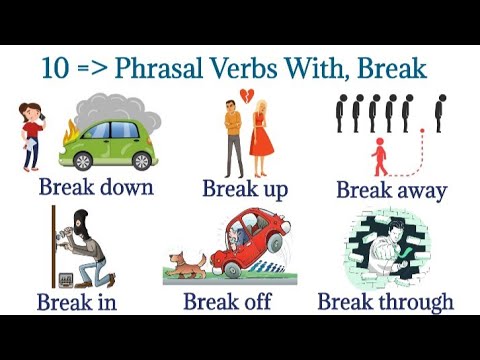 10 Break Phrasal Verbs | English Phrasal Verbs With Meaning And Example | Listen And Practice.