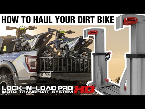 Haul your dirt bike or enduro without tie-down straps - The Lock N Load PRO HD by Risk Racing