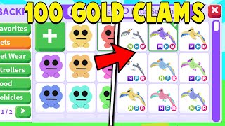 We Opened 100 *NEW* GOLDEN CLAMS in Adopt Me!
