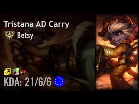 Tristana AD Carry vs Caitlyn - Betsy - EUW Challenger Patch 6.16