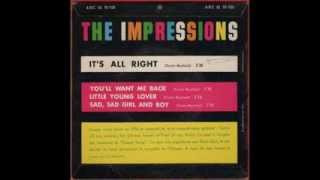 THE IMPRESSIONS - SAD SAD GIRL AND BOY - FRENCH EP ABC PARAMOUNT 45 90920A